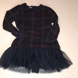 Ralph Lauren Plaid Toddler Girl Dress With Tulle Bottom | Size 24M